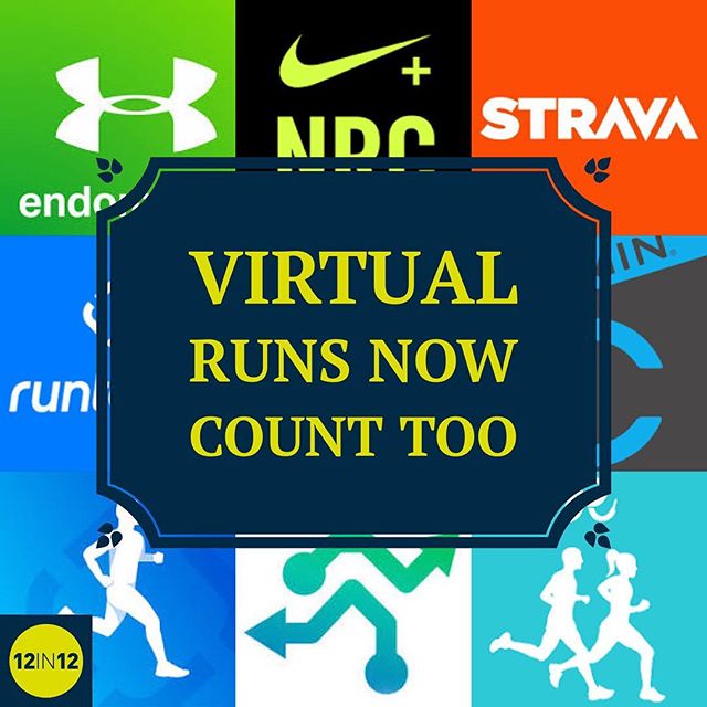12in12 We are now accepting virtual runs as part of your 12in12.run challenge #12in12